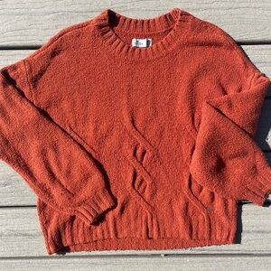 Hollister Women's Soft Rust Crew Neck Sweater—Medium